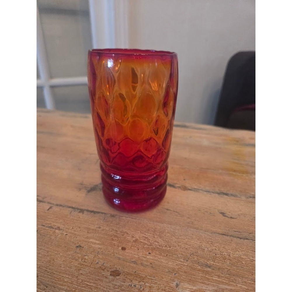 1927 Amberina Tumbler Diamond Optic